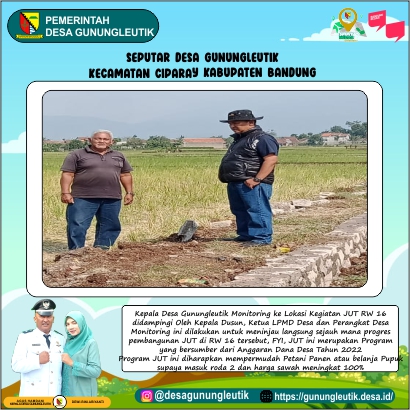 Kepala Desa Monitoring Kegiatan JUT RW 16 